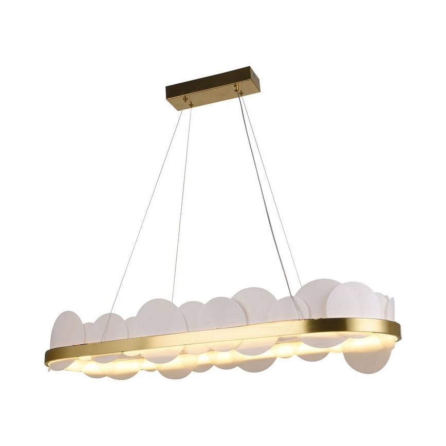 Candelabro suspenso LED com regulação LED/50W/230V 3000-6500K dourada + controlo remoto