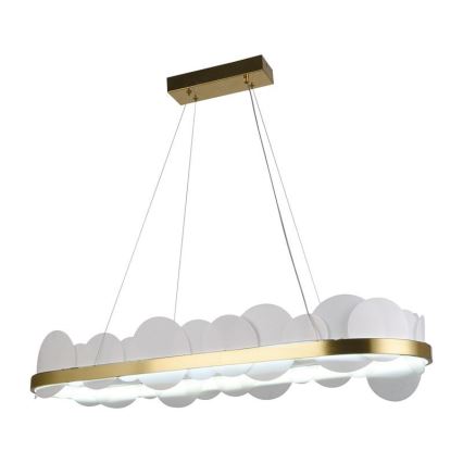 Candelabro suspenso LED com regulação LED/50W/230V 3000-6500K dourada + controlo remoto