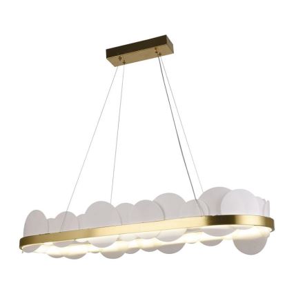 Candelabro suspenso LED com regulação LED/50W/230V 3000-6500K dourada + controlo remoto
