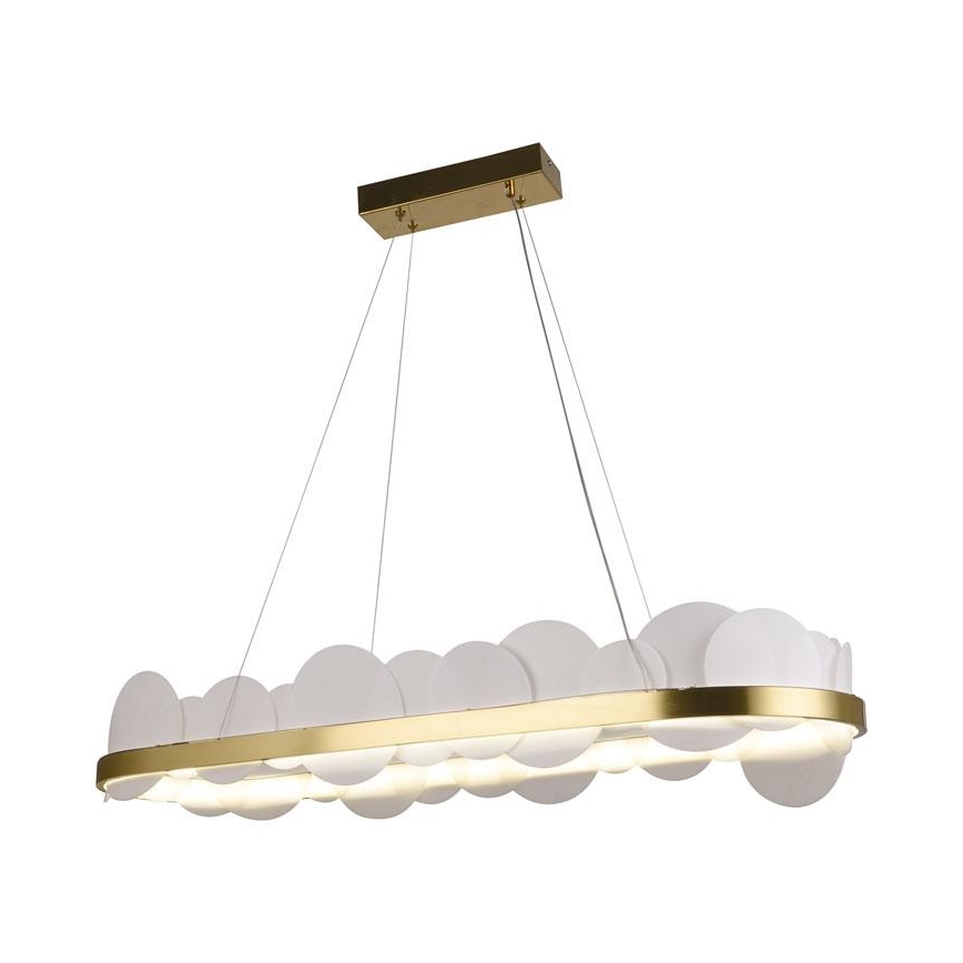 Candelabro suspenso LED com regulação LED/50W/230V 3000-6500K dourada + controlo remoto