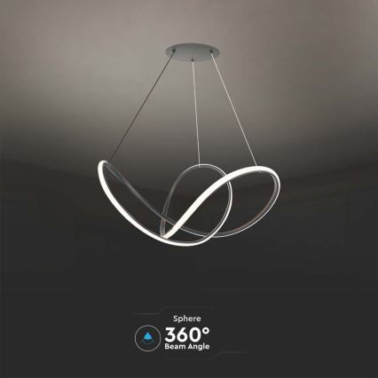 Candelabro suspenso LED com regulação LED/50W/230V 3000K preto