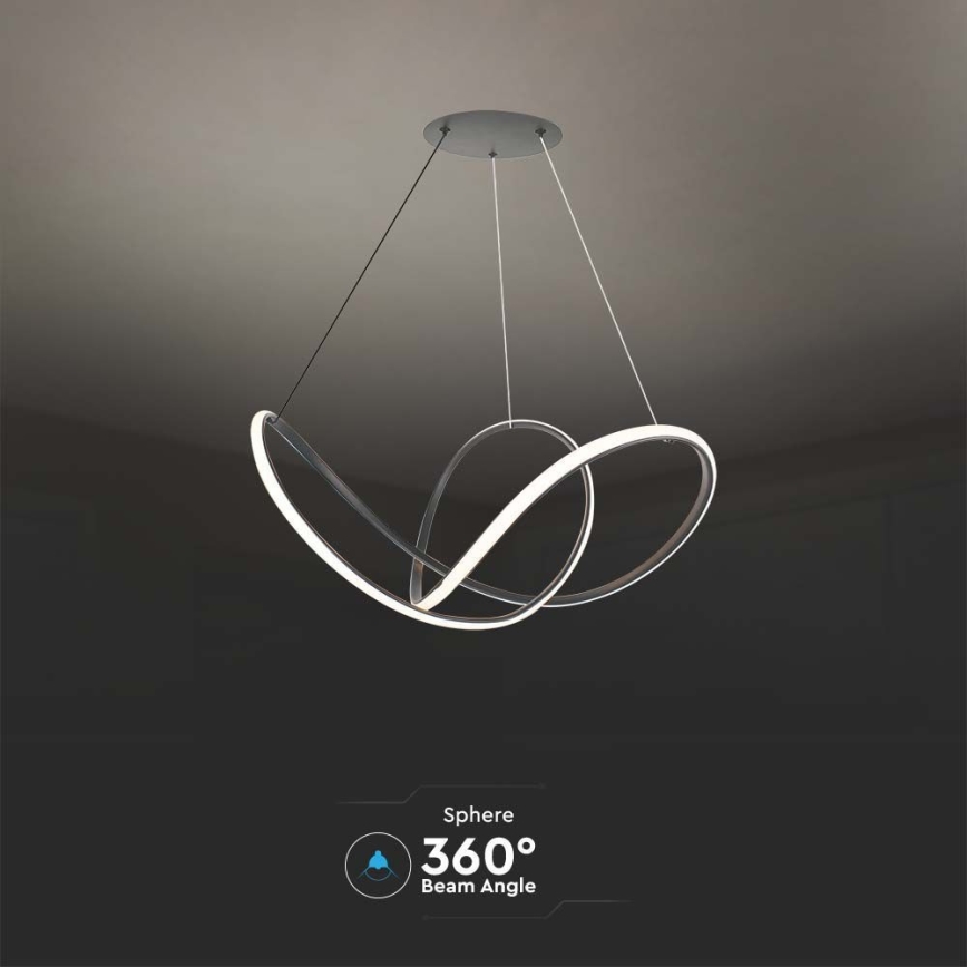 Candelabro suspenso LED com regulação LED/50W/230V 3000K preto