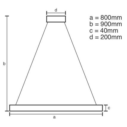 Candelabro suspenso LED com regulação LED/55W/230V 3000-6500K + controlo remoto