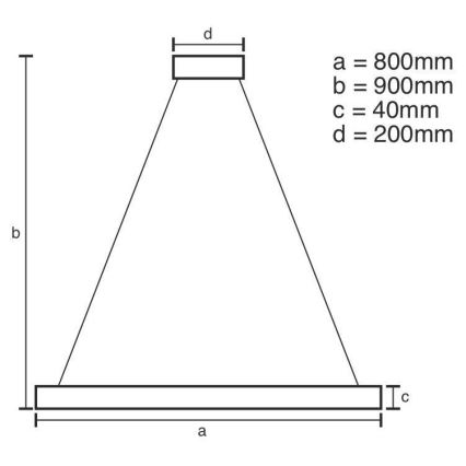 Candelabro suspenso LED com regulação LED/55W/230V 3000-6500K + controlo remoto