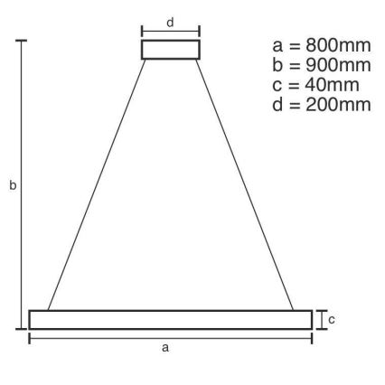Candelabro suspenso LED com regulação LED/55W/230V 3000-6500K + controlo remoto