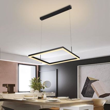Candelabro suspenso LED com regulação LED/55W/230V 3000-6500K + controlo remoto