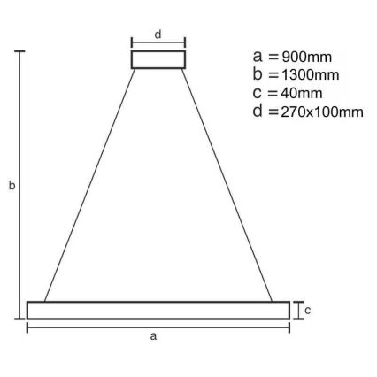 Candelabro suspenso LED com regulação LED/55W/230V 3000-6500K + controlo remoto