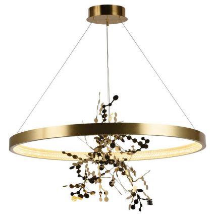 Candelabro suspenso LED com regulação LED/55W/230V 3000-6500K dourada + controlo remoto