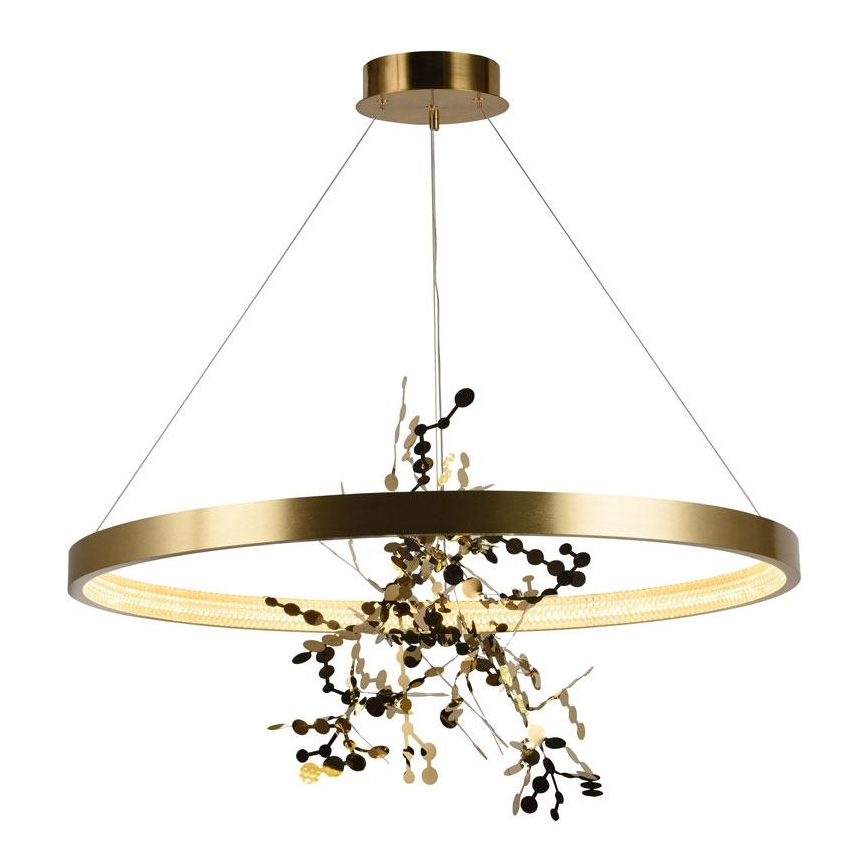 Candelabro suspenso LED com regulação LED/55W/230V 3000-6500K dourada + controlo remoto