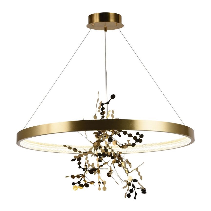 Candelabro suspenso LED com regulação LED/55W/230V 3000-6500K dourada + controlo remoto