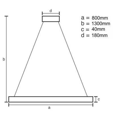 Candelabro suspenso LED com regulação LED/55W/230V 3000-6500K dourada + controlo remoto