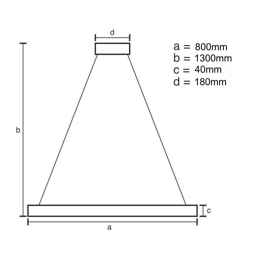 Candelabro suspenso LED com regulação LED/55W/230V 3000-6500K dourada + controlo remoto