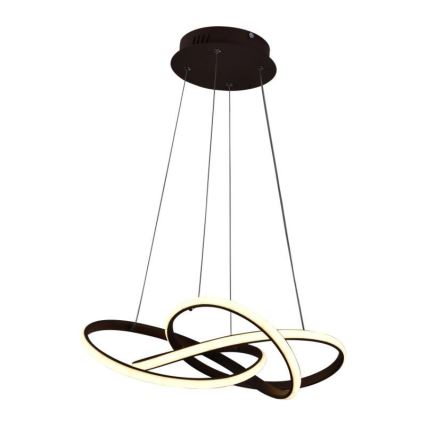 Candelabro suspenso LED com regulação LED/65W/230V 3000-6500K castanho + controlo remoto