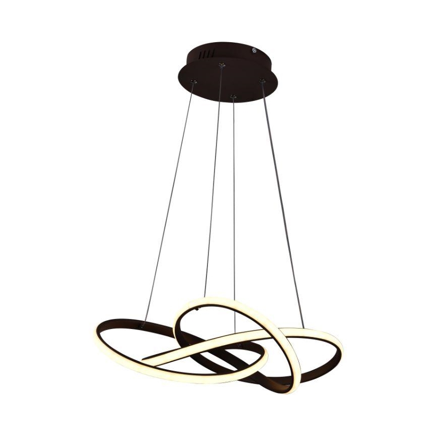 Candelabro suspenso LED com regulação LED/65W/230V 3000-6500K castanho + controlo remoto