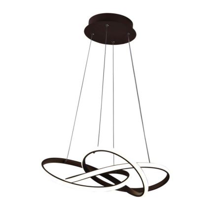 Candelabro suspenso LED com regulação LED/65W/230V 3000-6500K castanho + controlo remoto