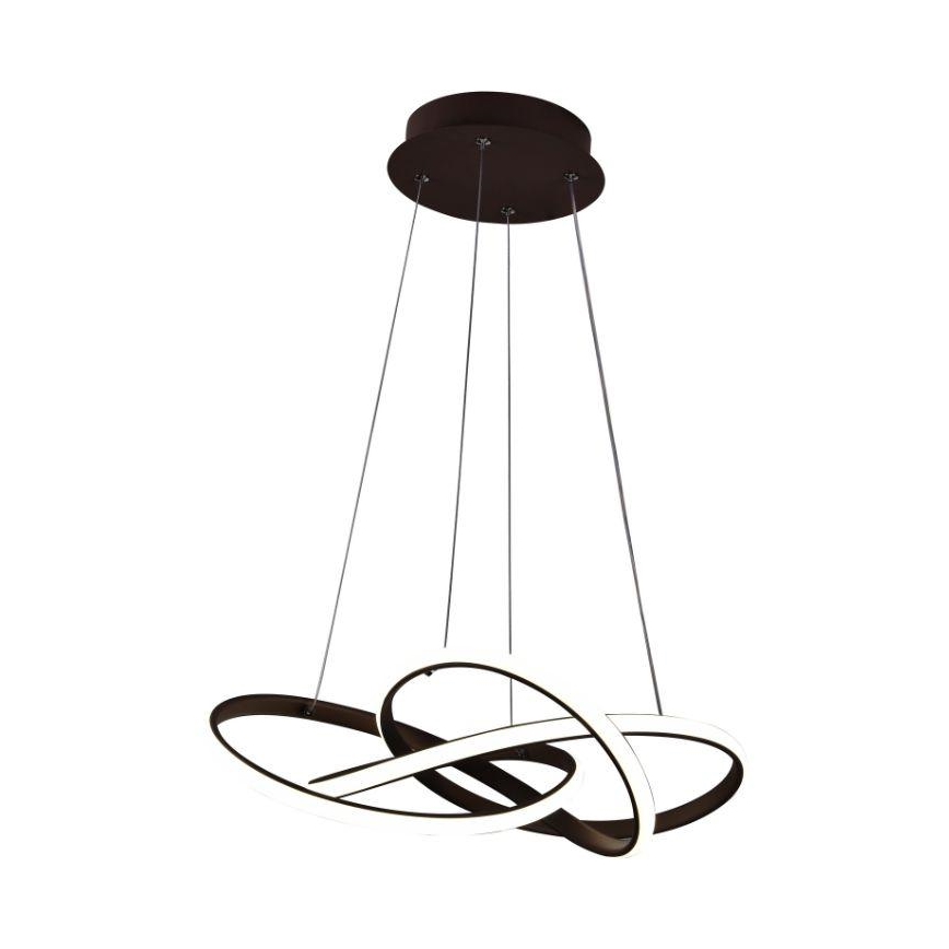 Candelabro suspenso LED com regulação LED/65W/230V 3000-6500K castanho + controlo remoto