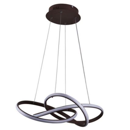 Candelabro suspenso LED com regulação LED/65W/230V 3000-6500K castanho + controlo remoto