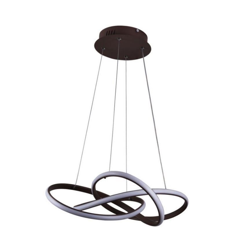 Candelabro suspenso LED com regulação LED/65W/230V 3000-6500K castanho + controlo remoto