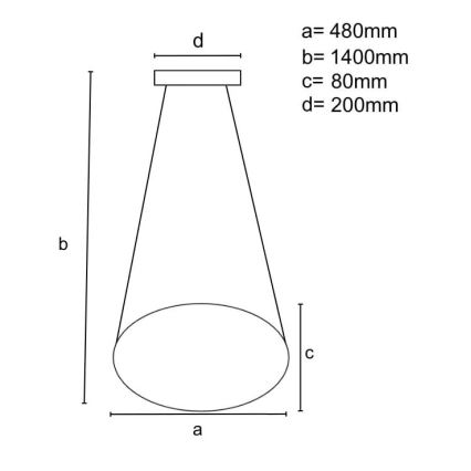 Candelabro suspenso LED com regulação LED/65W/230V 3000-6500K castanho + controlo remoto