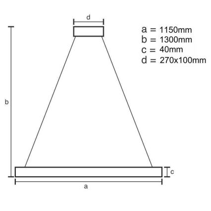 Candelabro suspenso LED com regulação LED/65W/230V 3000-6500K + controlo remoto