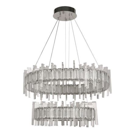 LED Regulação cristal candelabro suspenso LED/65W/230V 3000-6500K + controlo remoto