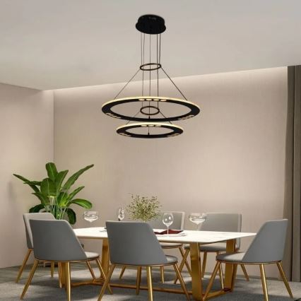 Candelabro suspenso LED com regulação LED/65W/230V 3000-6500K + controlo remoto