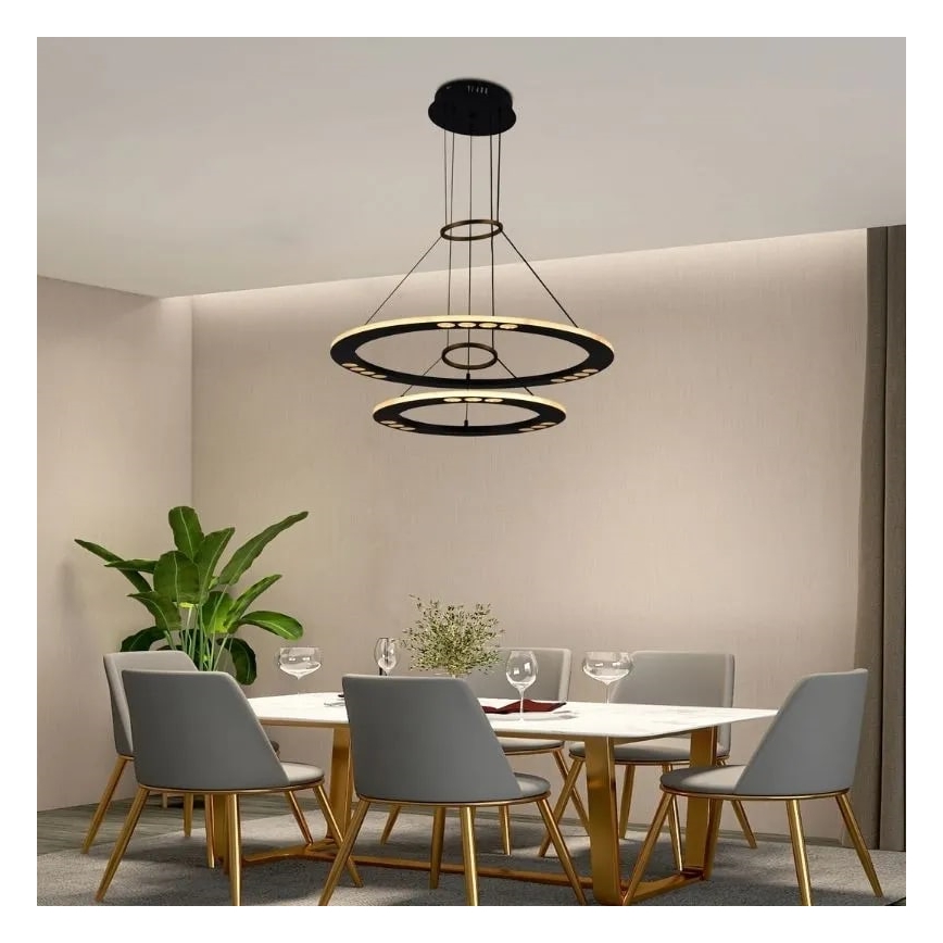 Candelabro suspenso LED com regulação LED/65W/230V 3000-6500K + controlo remoto