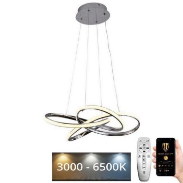 Candelabro suspenso LED com regulação LED/65W/230V 3000-6500K cromado + controlo remoto