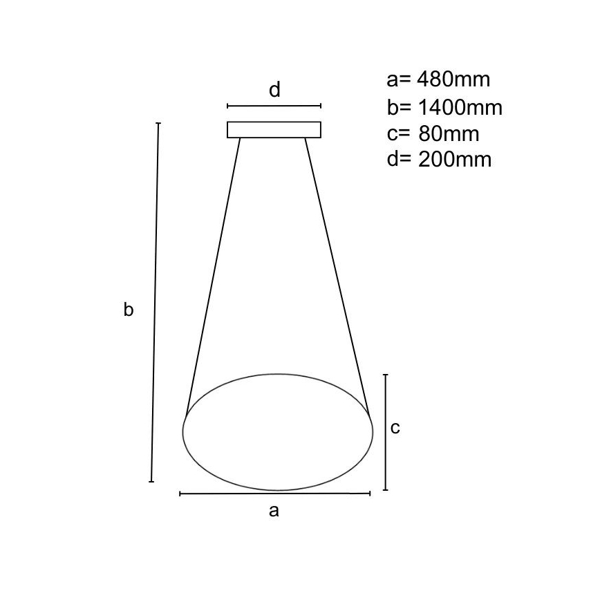 Candelabro suspenso LED com regulação LED/65W/230V 3000-6500K dourada + controlo remoto