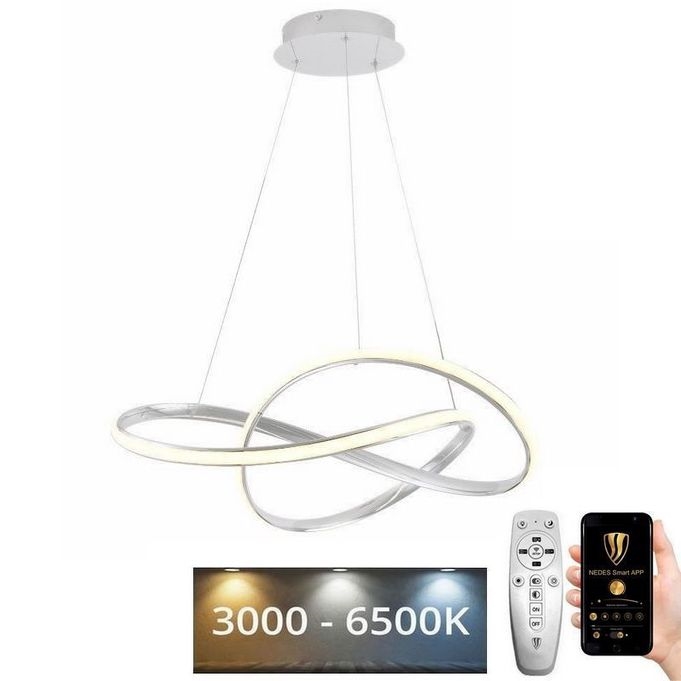 Candelabro suspenso LED com regulação LED/70W/230V 3000-6500K branco + controlo remoto