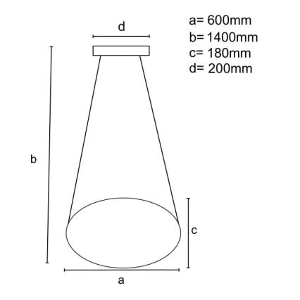 Candelabro suspenso LED com regulação LED/70W/230V 3000-6500K branco + controlo remoto