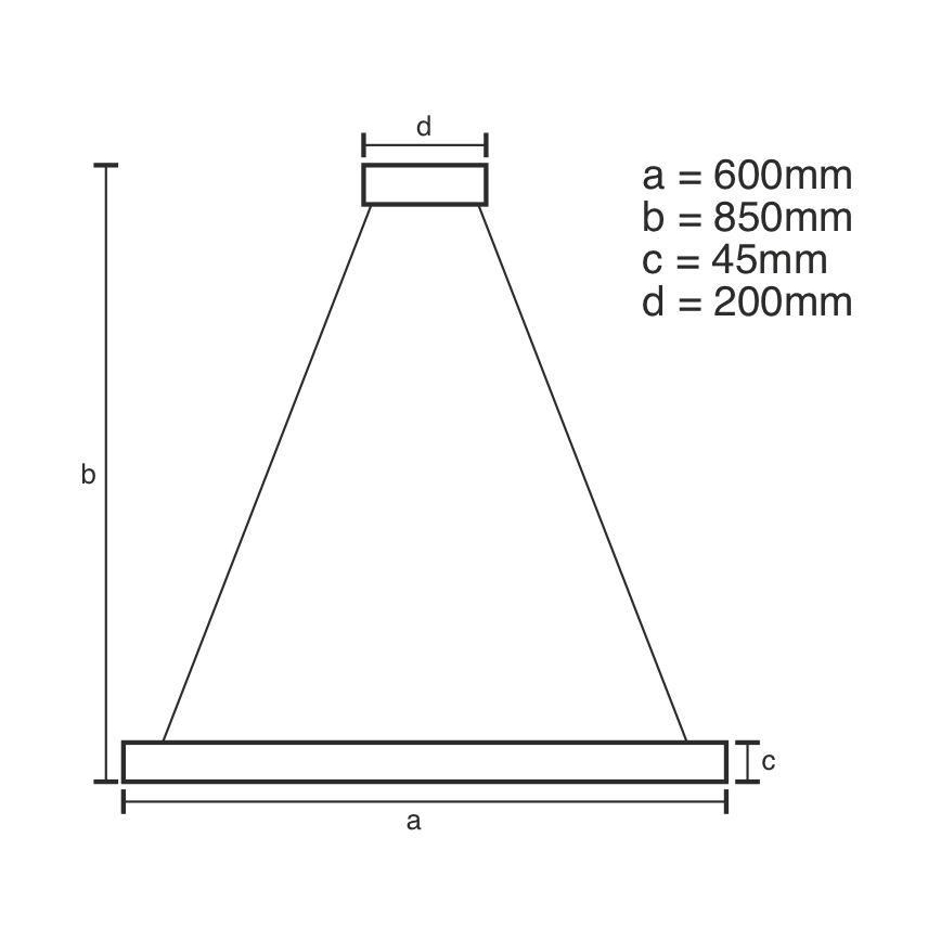 Candelabro suspenso LED com regulação LED/70W/230V 3000-6500K + controlo remoto