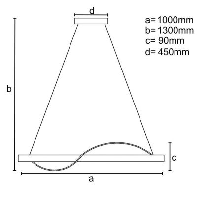 Candelabro suspenso LED com regulação LED/70W/230V 3000-6500K + controlo remoto