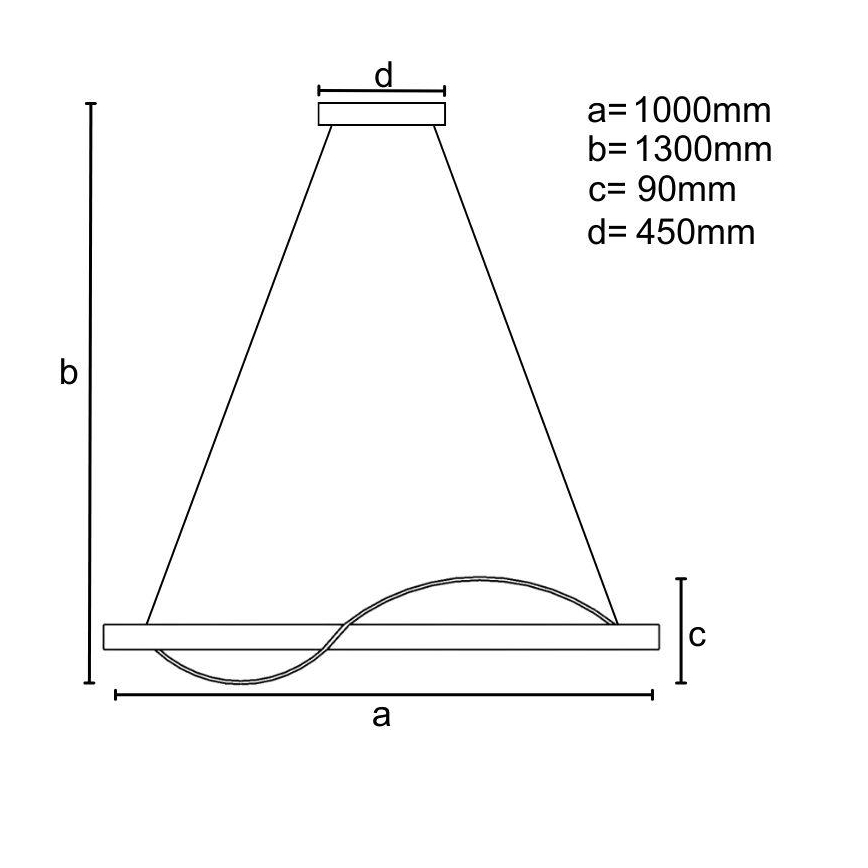 Candelabro suspenso LED com regulação LED/70W/230V 3000-6500K + controlo remoto