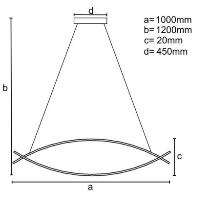 Candelabro suspenso LED com regulação LED/70W/230V 3000-6500K + controlo remoto