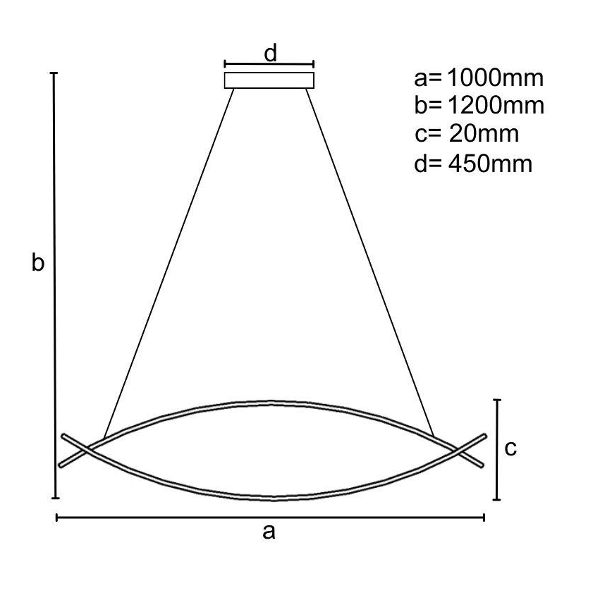 Candelabro suspenso LED com regulação LED/70W/230V 3000-6500K + controlo remoto