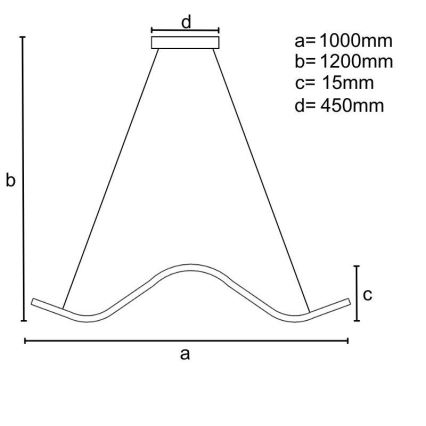 Candelabro suspenso LED com regulação LED/70W/230V 3000-6500K + controlo remoto