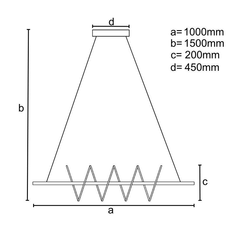 Candelabro suspenso LED com regulação LED/70W/230V 3000-6500K + controlo remoto