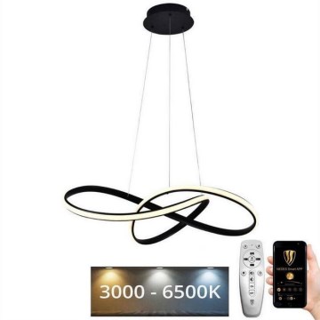 Candelabro suspenso LED com regulação LED/70W/230V 3000-6500K preto + controlo remoto