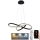 Candelabro suspenso LED com regulação LED/70W/230V 3000-6500K preto + controlo remoto