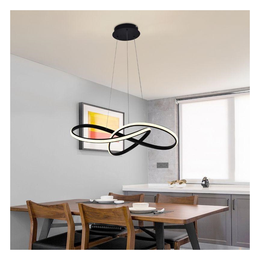 Candelabro suspenso LED com regulação LED/70W/230V 3000-6500K preto + controlo remoto