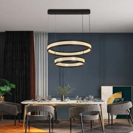 Candelabro suspenso LED com regulação LED/70W/230V 3000-6500K preto + controlo remoto