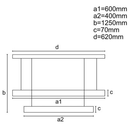 Candelabro suspenso LED com regulação LED/70W/230V 3000-6500K preto + controlo remoto