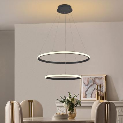 Candelabro suspenso LED com regulação LED/75W/230V 3000-6500K + controlo remoto