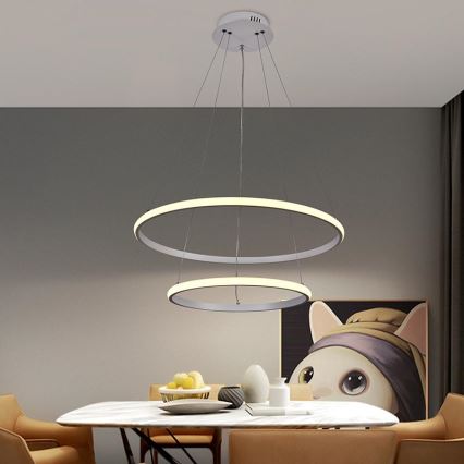 Candelabro suspenso LED com regulação LED/75W/230V 3000-6500K + controlo remoto