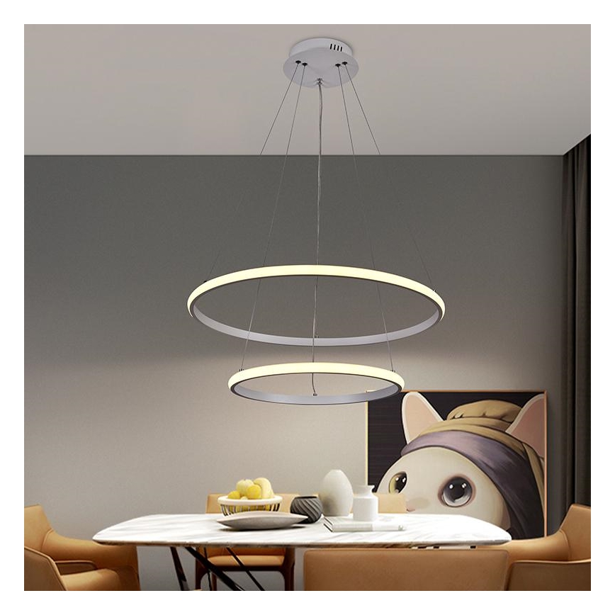 Candelabro suspenso LED com regulação LED/75W/230V 3000-6500K + controlo remoto