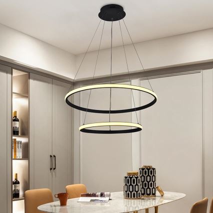 Candelabro suspenso LED com regulação LED/75W/230V 3000-6500K + controlo remoto