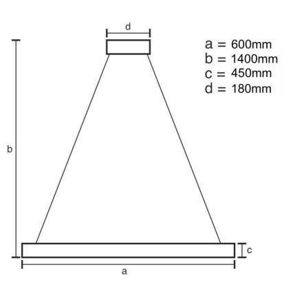 Candelabro suspenso de cristal LED com regulação LED/80W/230V 3000-6500K dourada + controlo remoto