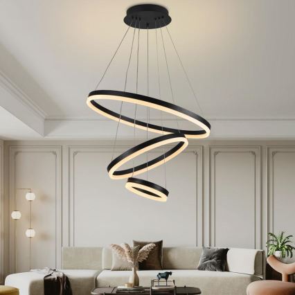 Candelabro suspenso LED com regulação LED/85W/230V 3000-6500K + controlo remoto
