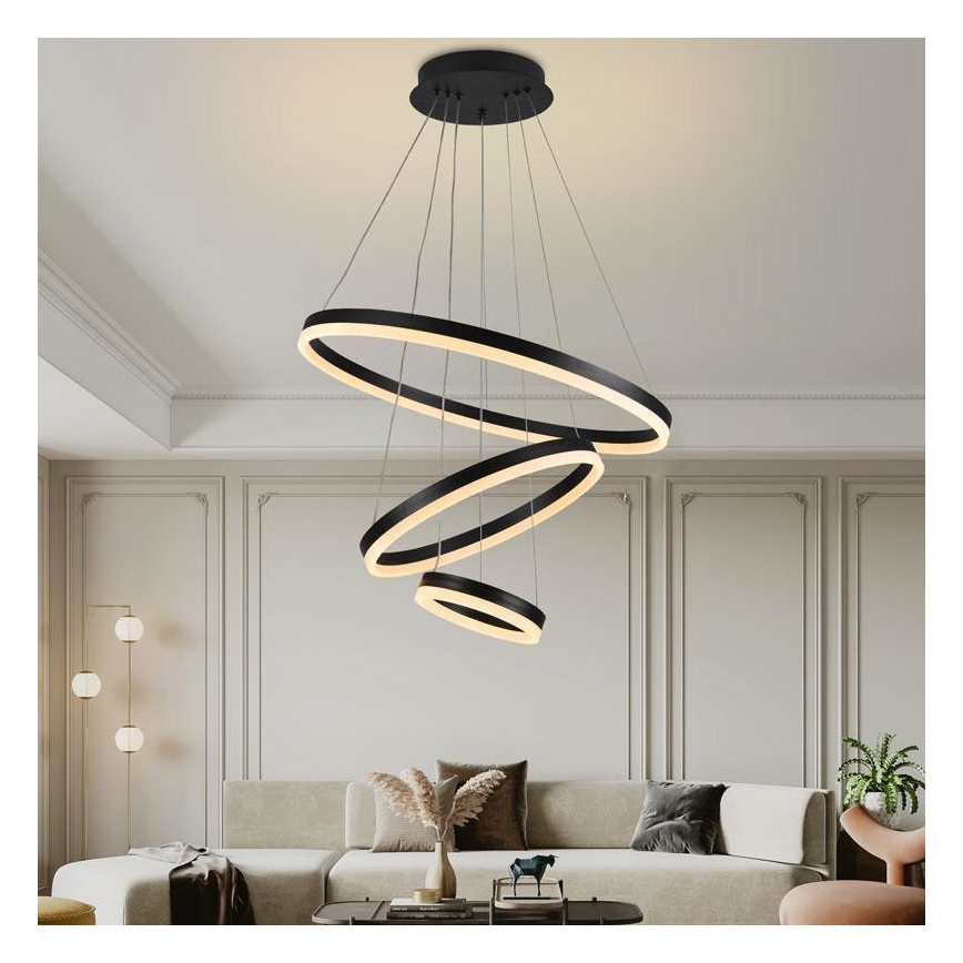 Candelabro suspenso LED com regulação LED/85W/230V 3000-6500K + controlo remoto